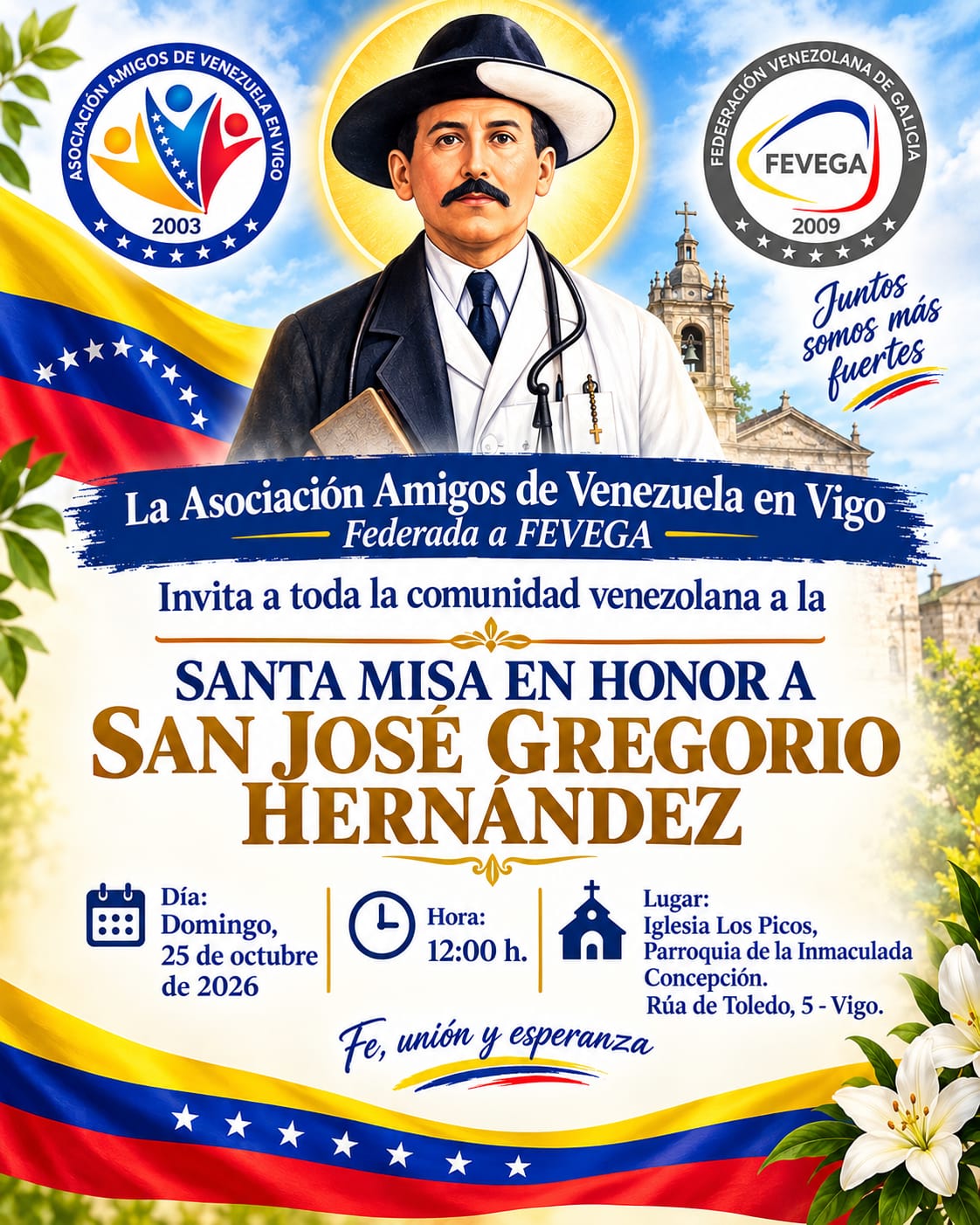 SANTA MISA SOLEMNE EN HONOR A SAN JOSÉ GREGORIO HERNÁNDEZ 🙏
