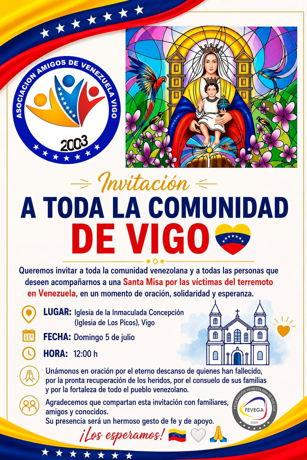 Misa 🕊️ INVITACIÓN | Oremos por Venezuela 🇻🇪