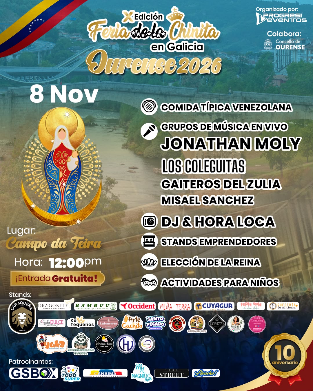 📢 ¡FEVEGA ESTARÁ PRESENTE EN LA FERIA DE LA CHINITA EN OURENSE! 🇻🇪🤝🇪🇸